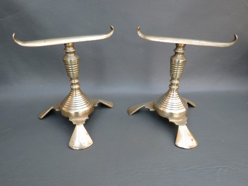 Antique pair brass arts - of, &