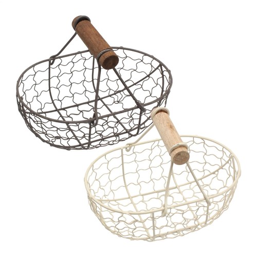 Vintage egg basket iron - vintage,