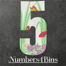 1x WHEELIE BIN STICKER NUMBER