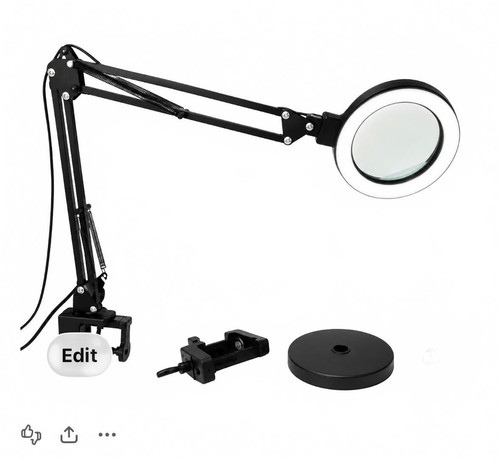 Adjustable black desk clamp - black,