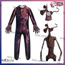 Siren Head Costume Jumpsuit+Mask Kids Boys Girls Fancy Dress New 2025 gift UK
