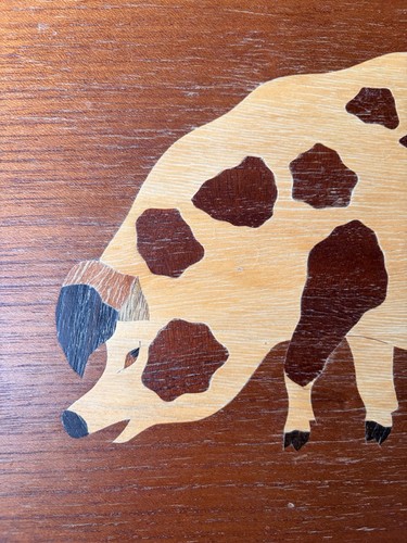 Vintage marquetry wood inlay - vintage,
