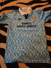 Retro Gascoigne Lazio 1991 Home Shirt Gazza 10 Medium Blue Reproduction Umbro