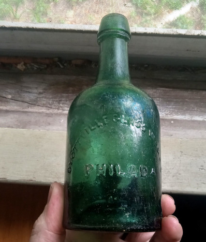 Iron pontil dyottville glass - pontil,
