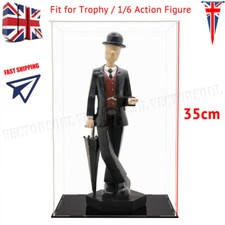 UK Acrylic Perspex Display Case 35cm H Tall Dustproof Clear Self-Install Box UV