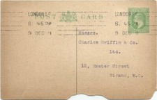 GB 1911 Brockhaus Bookseller Old Bailey Exeter St. Strand WC Halfpenny  Postcard