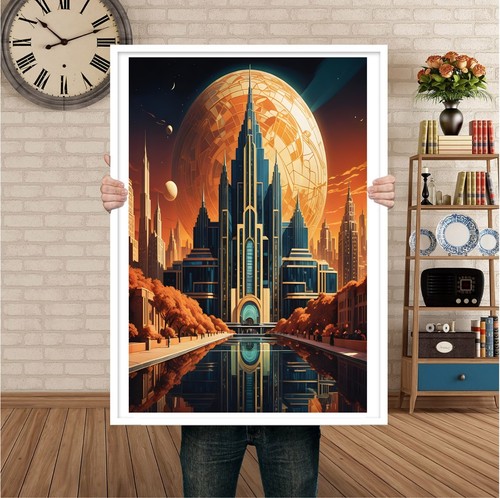 Art deco sci - sci, architecture