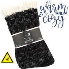 Mens Slipper Socks Non Slip Fluffy Thermal Long Winter Bed Socks 4.7 TOG Grips