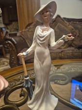 Expressions by Regency Figurine – Elegant Lady in White Gown – 37 cm Tall