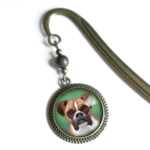 Boxer dog bookmark - bookmark,