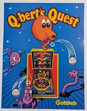 Qbert Quest Gottlieb Pinball Machine Flyer Original 1983