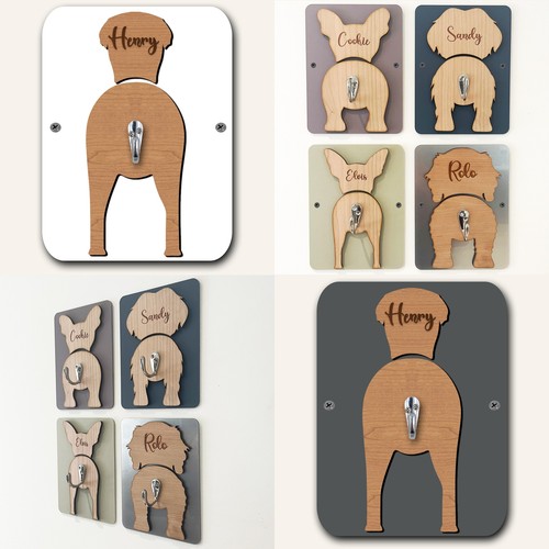 Greyhound dog lead holder - greyhound,