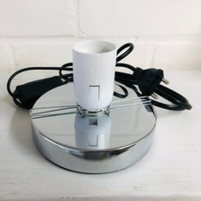 Chrome LED Lamp Base for Mini Gas Pump Globes, LED light stand, EURO PLUG ONLY