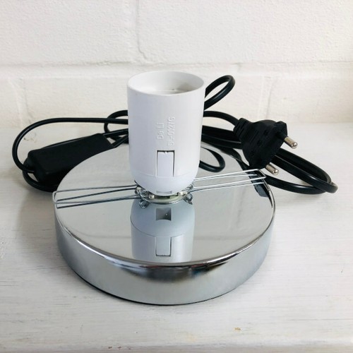 Chrome led lamp base - chrome, mini