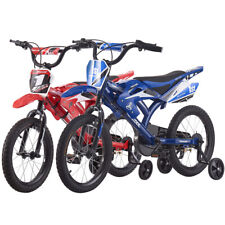 16 18 Inch Kids Bike Moto Style Boys Girls Bicycle Motorcycle Cycling Stabiliser