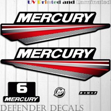Mercury 6 HP Two Stroke New Model outboard engine decal sticker kit 6HP