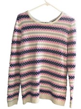 TALBOTS Pink Purple Fair Isle
