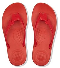 ULTRA RARE FITFLOP IQUSHION VALENTINE SIZE 8/42 RED FLIP FLOPS BNWT FREE P&P