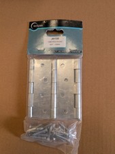Eclipse J61720 F/Pin Door Hinges BZP Zinc Plated 102mm Pack Of 2