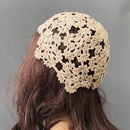 Thin knitted hat beret women - knitted,