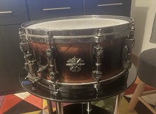 Tama Warlord Masai Bubinga 14 X 6 Snare Drum W/ Black Swarovski Crystals In Lugs