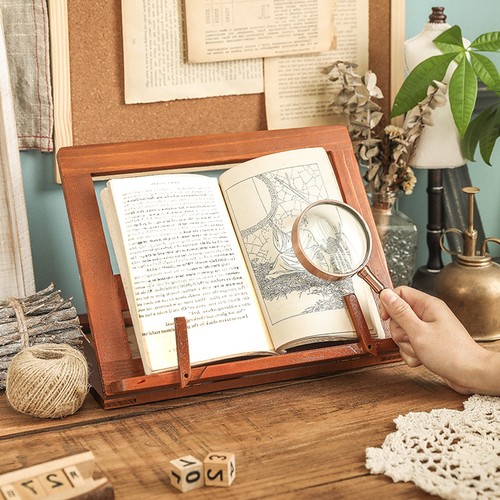 Wooden folding book stand - folding,