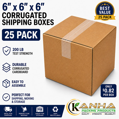 6x6x6 cube corrugated - -,