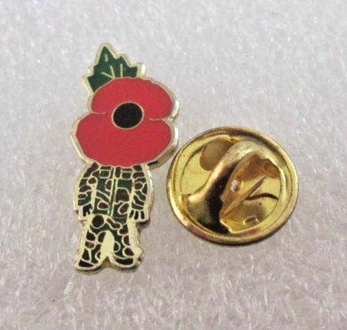 Small enamel poppie1 soldier - enamel,