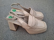 Xti Ladies Slingback Shoes - Size 37 (4) - Beige/cream