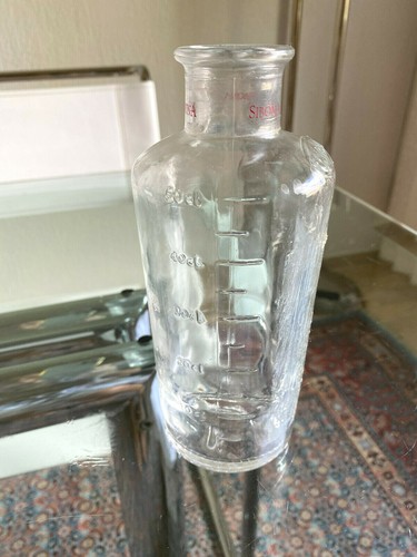 Glass bottle with dimension - glass,