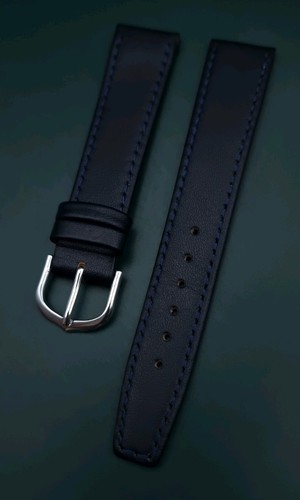 18mm genuine leather navy blue - 18mm,