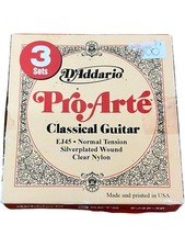 D'Addario Pro-Arte EJ45 Classical Guitar Strings 3 Sets Clear Nylon