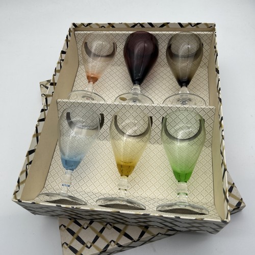 Six wine goblets glasses - wine,