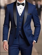 Men's Suit Set] 3pcs Men's Suit Set | Blazer + Vest + Trousers - Grooms