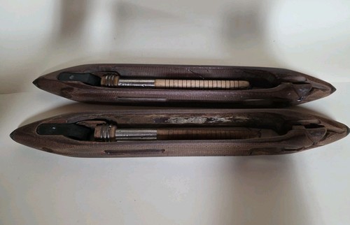 Two vintage antique wood loom - wood,