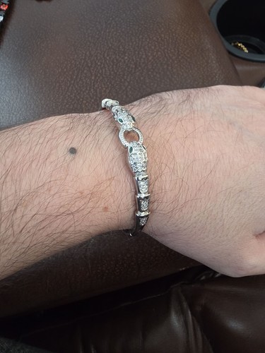 Vintage silver tone panther - silver-tone,