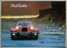PANTHER KALLISTA SPORTS CAR Sales Brochure 1982
