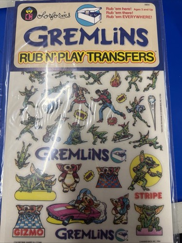 Gremlins rub play transfer - rub, n'