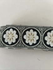 Black & White Jacquard Trim Or Ribbon 2m40cm  5cm Wide.