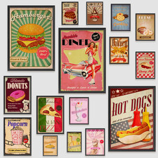 retro vintage food drink wall