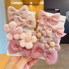 10pcs/set Kids Elastic Hair Bands Bows Bobbles Baby Girls Hair Accessories Gift
