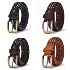 Woven Leather Belts Men