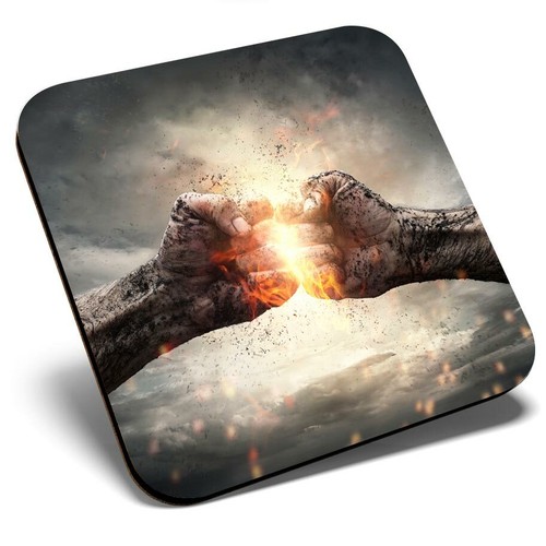 Square single coaster fire - -,