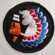 USA Shoulder Patch Indian Chief United States Native American Badge America Vtg