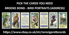 BROOKE BOND - BIRD PORTRAITS (ADDRESS) - PICK THE CARDS YOU NEED