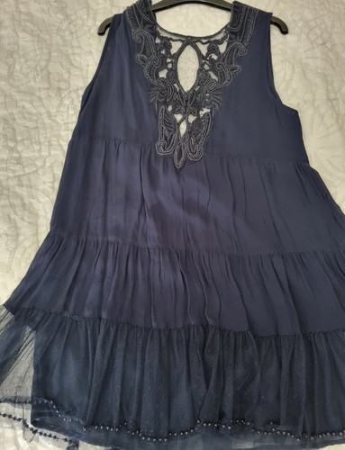 Beautiful dark blue zara - blue, lace