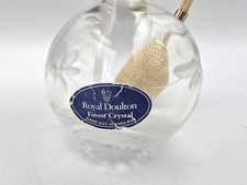 Vintage Royal Doulton perfume bottle - Hand cut atomizer with gold tone top