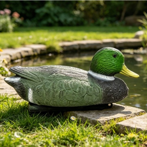 Realistic green head - green, duck