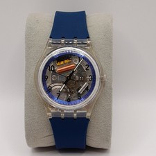 1994 Swatch Watch SKK103Z Zurich Financial Skeleton On New Strap 