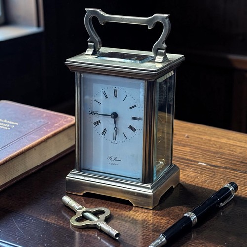 Brass carriage clock thick - brass,